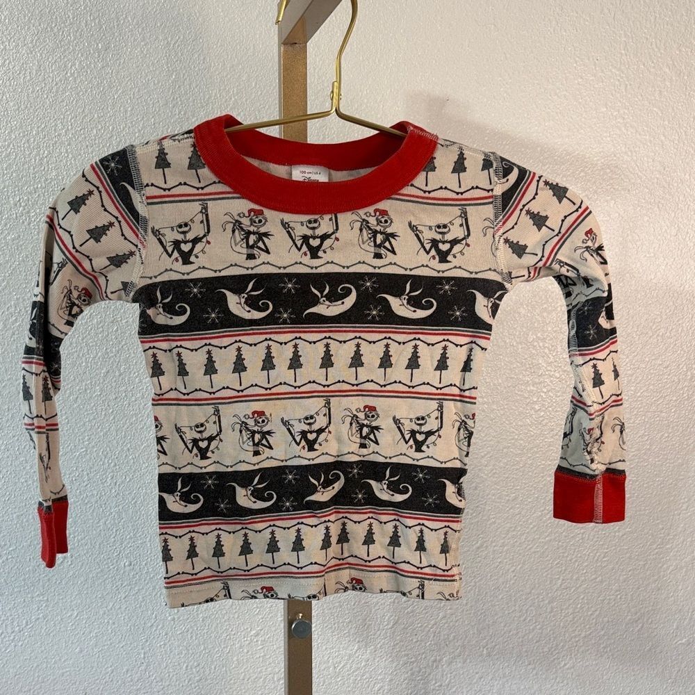 Hanna Andersson x Disney Nightmare Before Christmas Fair Isle long sleeve PJ top
